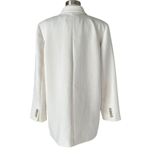 Wilfred Cherrelle Oversized Blazer Cream M Double Breasted Jacket - Picture 3 of 9